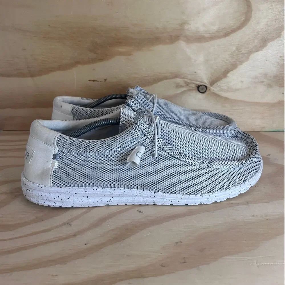 Hey Dude - Wally Sox - Loafers - Gray/Whitw - Men's - 15 - 110350703